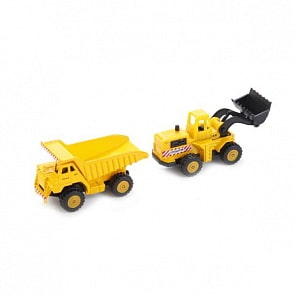 Набор строительной техники: Карьерный самосвал с погрузчиком 7,5 см (Технопарк, SB-16-77WB)