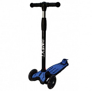 Трехколесный самокат – Next, светящиеся колеса 12 и 7,6 см, синий (Next, S048-1sim)