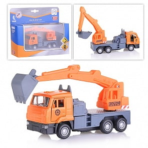 Инерционная модель – Экскаватор КамАЗ, 12 см (Технопарк, SB-16-89-A-WB)