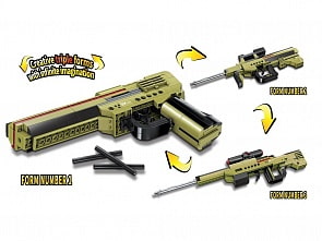 Конструктор 3 в 1 – Пистолет, автомат, винтовка, 202 детали (Enlighten Brick, BRICK4802)