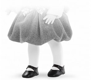 Туфли черные с застежкой-липучкой, для кукол 42 см (Paola Reina, 66079_paola)