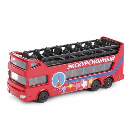 Металлический экскурсионный автобус, 7,5 см 