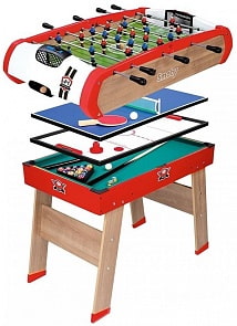 Настольная игра 4 в 1 - футбол, хоккей, бильярд, пинг-понг (Smoby, 640001) 