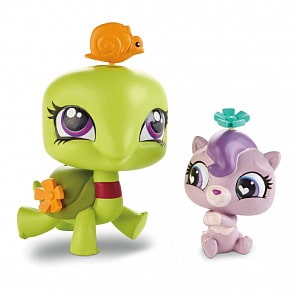 Littlest Pet Shop. Набор - Черепаха и котёнок, серия Стильные питомцы  (Hasbro, a8430-a7313)