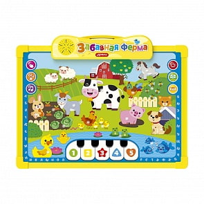 Доска говорящая для обучения и рисования - Забавная ферма (Азбукварик, 28467-5)