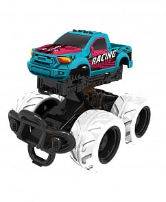 Машинка с краш-эффектом, пул-бэк, голубая (Funky Toys, 60007)