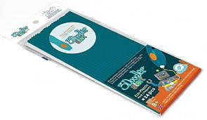 Эко-пластик к 3Д ручке 3Doodler Start, цвет бирюзовый, 24 штуки (WobbleWorks, 3DS-ECO20-TTEAL-24)