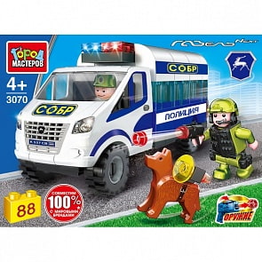 Конструктор из серии Газель - Операция спецназа, с фигурками, 88 деталей (Город мастеров, 3070-KK)