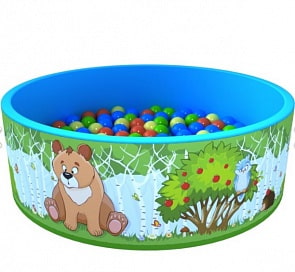 Сухой бассейн Зверята ДМФ-МК-02.52.02 с 300 шарами (Romana, ДМФ-МК-02.52.02_300 шаров)
