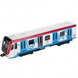 Металлическая модель Вагон метро 18,5 см инерционный (Технопарк, SUBWAYMSC-18-WHBU)