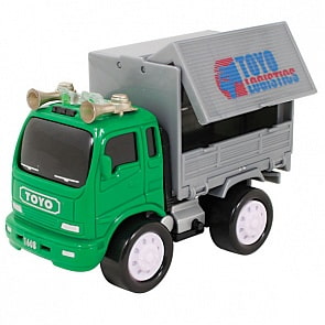 Грузовик с подъемным боковым тентом, со звуком и светом, металлическая кабина, 1:60 (Ami&Co, 21708/8560)