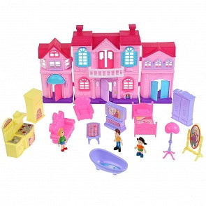 Дом для кукол с мебелью, фигурками и аксессуарами, свет, звук (I601-H40013)