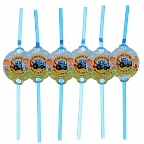 Трубочки для напитков Синий трактор 6 штук (Синий трактор, SP-53666-BT)