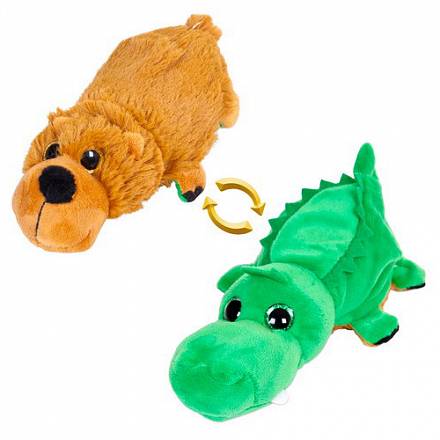 Мягкая игрушка Перевертыши – Медведь/Крокодил, 16 см 