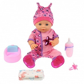 Интерактивный пупс – Сашенька, пьет, писает, 2 000 слов, 5 песен, 4 стихотворения, 40 см (Карапуз, Y40BB-ICP-35395)