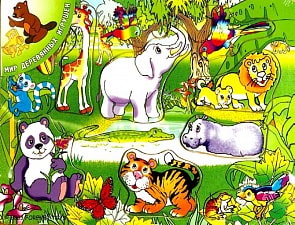 Рамка с вкладышами - Лесные жители 2 (Мир деревянных игрушек, Р17)