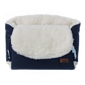 Муфта меховая для коляски Nuovita Vichingo Bianco Blu scuro/Темно-синий (Nuovita, NUO-mVICB_2167)