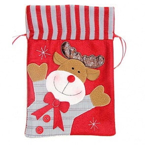 Подарочный мешок, красный, 19 х 28 см (Новогодняя сказка, 972417)