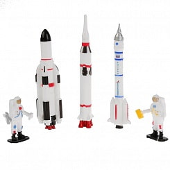 Набор моделей - Космическая экспедиция, 3 ракеты на блистере (Технопарк, 1089142-R)
