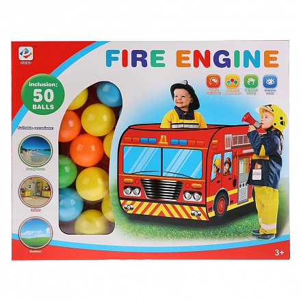 Детская игровая палатка - Пожарная машина 995-7035A, 50 шаров 