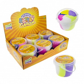 Набор Слайм Тайм - Баттер слайм, разноцветный, банка 10 см (1toy, Т17825) (ассортимент)