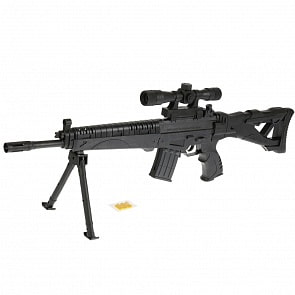 Автомат с оптическим прицелом и пульками на подставке (1B00932)