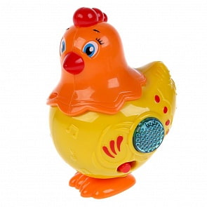 Музыкальная игрушка – Курочка, 15 песен из м/ф, 2 сказки, трещотка (Умка, HT877-R (72)