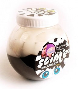 Лизун Slime Mega Mix, черный + белый 500 г (Волшебный мир, S500-4)