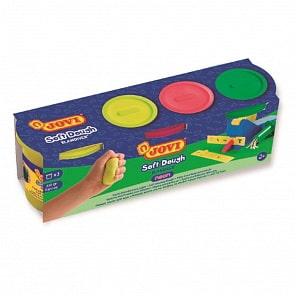 Мягкая паста для лепки Soft Dough, неон в банках 3 х 110 гр (Jovi, 403F)