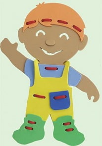 Конструктор мягкий: Мальчик Шнуровка (Фантазёр, ФН103003)