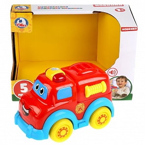 Музыкальная пожарная машинка, 5 песен, световые эффекты (Умка, B976096-R)