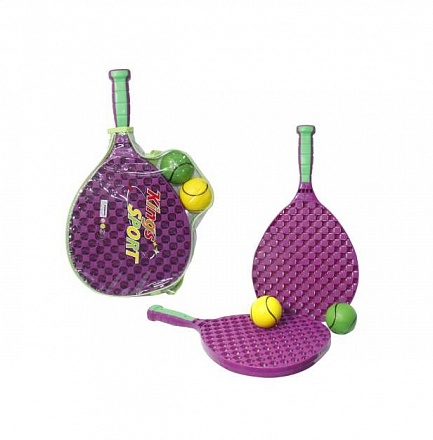 Набор для тенниса с ракетками пластиковыми и 2 мячиками 