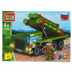 Конструктор из серии Армия: ЗРК С-300, с фигуркой, 87 деталей (Город мастеров, 7162-UU)