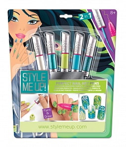Большой набор Style Me Up - Художественный маникюр 2 в 1, 5 цветов, зеленая палитра (Wooky Entertainment, 1634st)