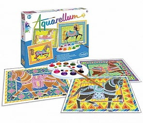 Акварельная раскраска - Лошади на параде (Sentosphere, 6270k)