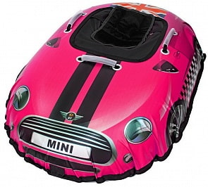 Санки надувные Тюбинг Snow auto Mini Cooper, цвет розовый (RT, 6051RT)