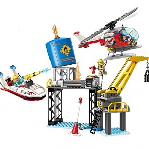 Конструктор с фигурками - Пожарная станция, 321 деталь (Enlighten Brick, BRICK2806 (12)
