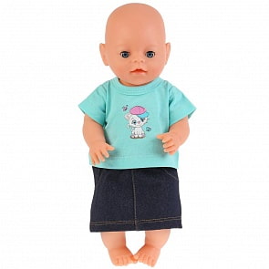 Комплект одежды для кукол 40-42 см Котенок в кепке (Карапуз, OTF-2001SS-RU)