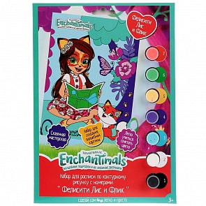 Набор для творчества Роспись по номерам Enchantimals, холст на картоне 17 х 23 см (MultiArt, 209-EN1)