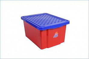 Ящик для хранения игрушек (малый, красный) (Lego, LA1017КРЛЕГО-12PS)