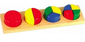 Развивающая игрушка - Дроби малые, вариант 1 (Мир Деревянных Игрушек, Д144)