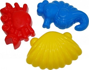 Формочки: краб, морской конёк, ракушка (Полесье, П-36551)