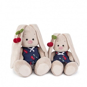 Мягкая игрушка – Зайка Ми в костюмчике и с войлочной вишней, малая, 18 см (Budi Basa, SidS-164)