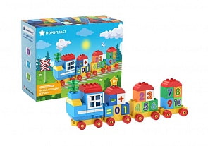 Конструктор из серии Играй, Создавай, Изучай – Поезд, 43 детали (Нордпласт, Н-480628)