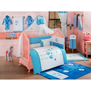 КПБ 3 предмета серии Kidboo Lovely Birds, голубой (Kidboo, 00-0012175 Blue)
