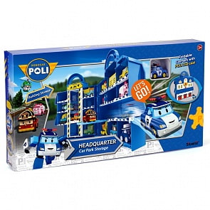 Кейс для хранения Робокар Поли - Парковка с металлической машинкой (Silverlit, 83319)