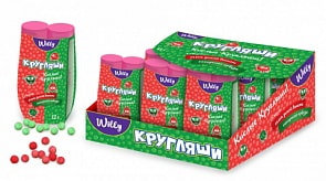 Willy кругляши с кислинкой, вишня и арбуз, блок 24 штуки, 12 г х 24 х 12 (Конфитой, КТ92762)