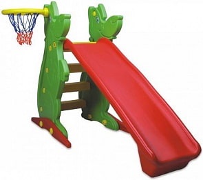 Пластиковая горка с баскетбольным кольцом, 122 см. (King kids, KK_KS9061)