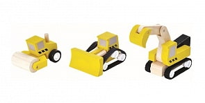 Набор деревянных машинок - Техника для дороги (Plan Toys, 6014k)