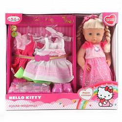 Кукла, 40 см., с набором одежды и аксессуарами, из серии «Hello Kitty» (Карапуз, B906306-RU-HELLO KITTYsim) - миниатюра